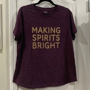 Sonoma Plum Graphic Tee with Gold Lettering